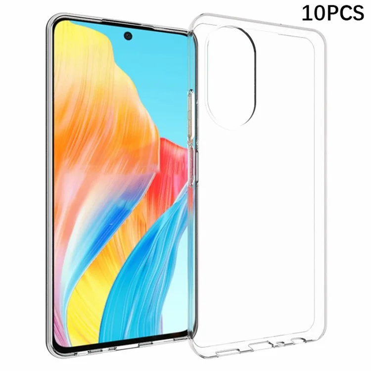 10 Stück / Packung Handyhülle für Oppo A58 4G Smartphone Hülle Innere Wasserfrei Soft TPU Klare Schale