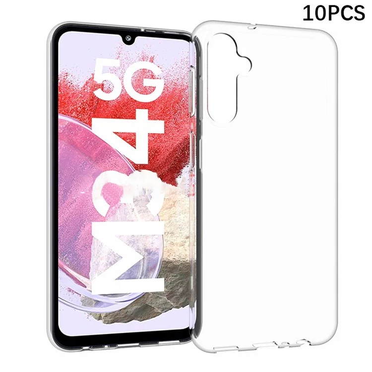 10 pièces / Paquet pour Samsung Galaxy M34 5G / F34 5G Étui de protection en TPU transparent sans marque d'eau pour smartphone