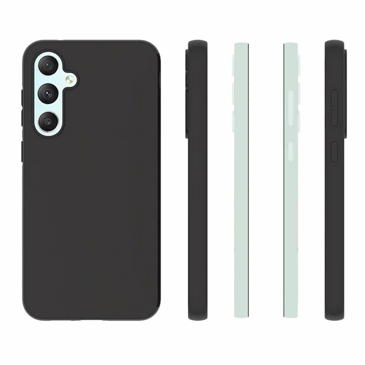 10 pezzi / confezione per Samsung Galaxy S23 FE Phone TPU Case Dual-sided Matte Finish Phone Cover - Nero