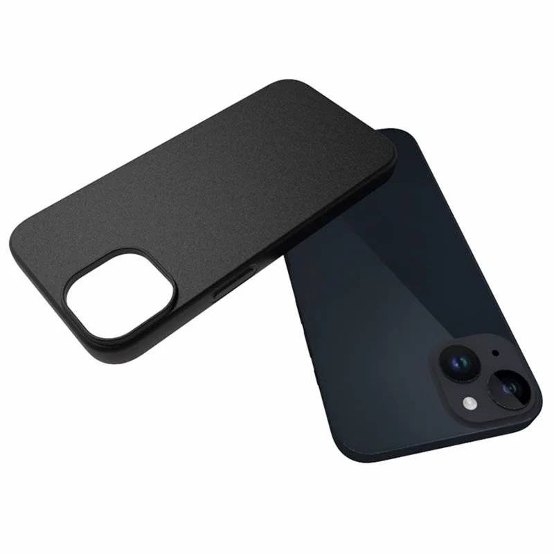 10Pcs  /  Pack for iPhone 15 Anti-Fingerprint Phone Shell Dual-sided Matte Cover TPU Phone Case - Black