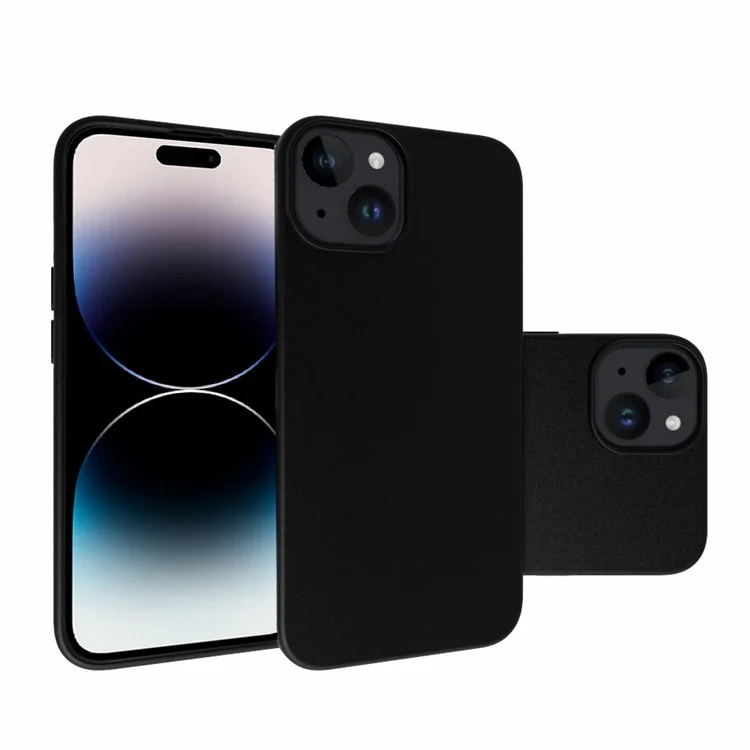 10Pcs  /  Pack for iPhone 15 Anti-Fingerprint Phone Shell Dual-sided Matte Cover TPU Phone Case - Black