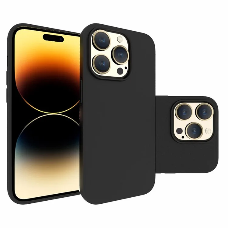 10Pcs  /  Pack for iPhone 15 Pro Cell Phone Cover Dual-sided Matte TPU Smartphone Case - Black