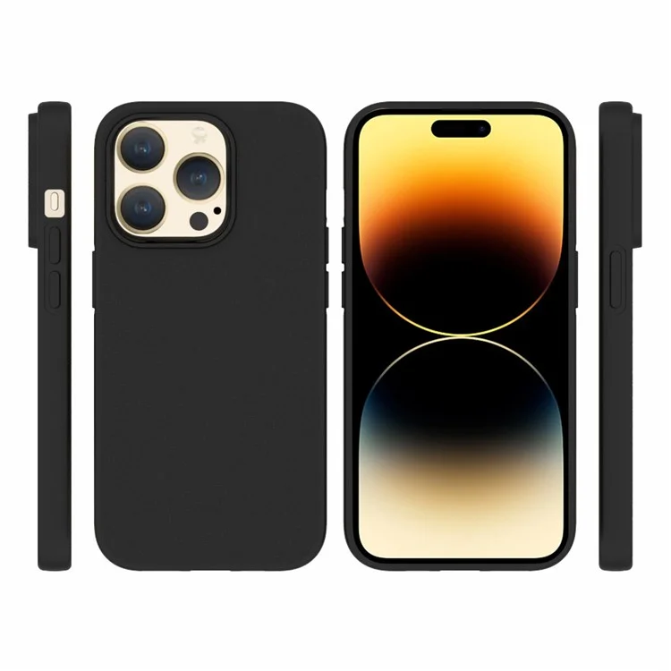 10Pcs  /  Pack for iPhone 15 Pro Cell Phone Cover Dual-sided Matte TPU Smartphone Case - Black