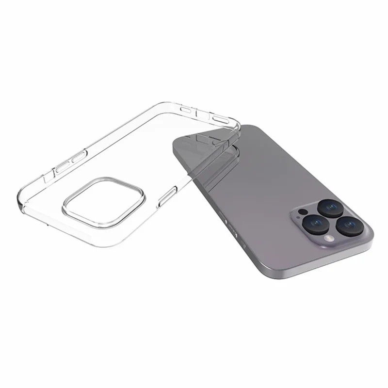 10 Pièces / Paquet Coque Téléphone Transparente pour iPhone 15 Pro Max, Étui TPU Texture sans Marque d'Eau pour Couverture de Téléphone