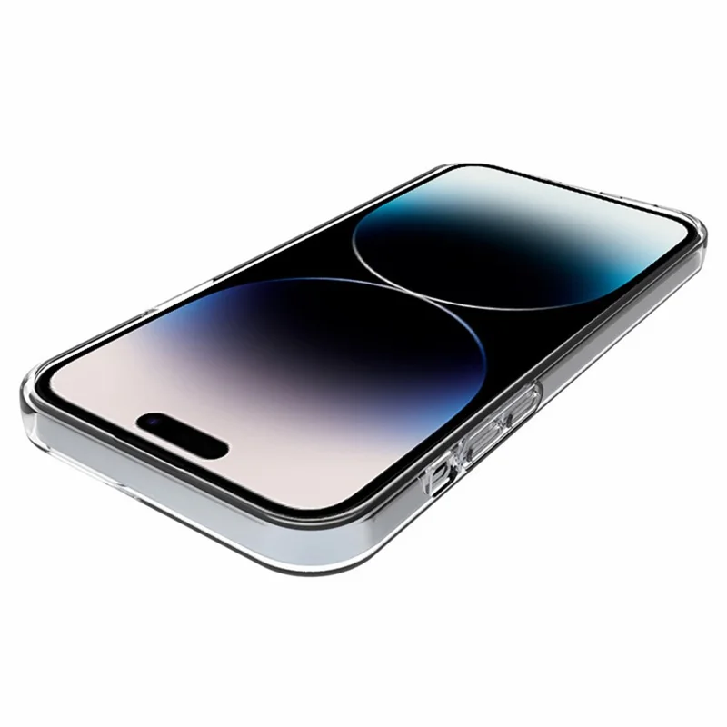 10 pezzi / confezione Custodia in TPU trasparente per iPhone 15 Plus, cover per telefono con texture senza filigrana interna