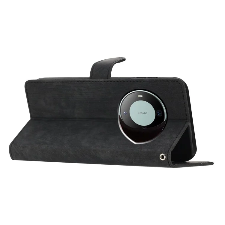 Funda para Huawei Mate 60 Pro, piel con tacto suave, color sólido, funda para teléfono - Negro
