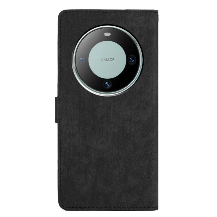Funda para Huawei Mate 60 Pro, piel con tacto suave, color sólido, funda para teléfono - Negro