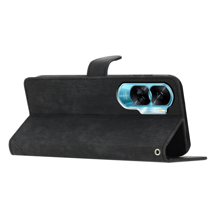 Per Honor 90 Lite 5G / X50i 5G Custodia Colore Solido in Pelle PU Portafoglio Cover per Telefono - Nero