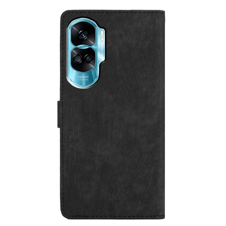 Per Honor 90 Lite 5G / X50i 5G Custodia Colore Solido in Pelle PU Portafoglio Cover per Telefono - Nero