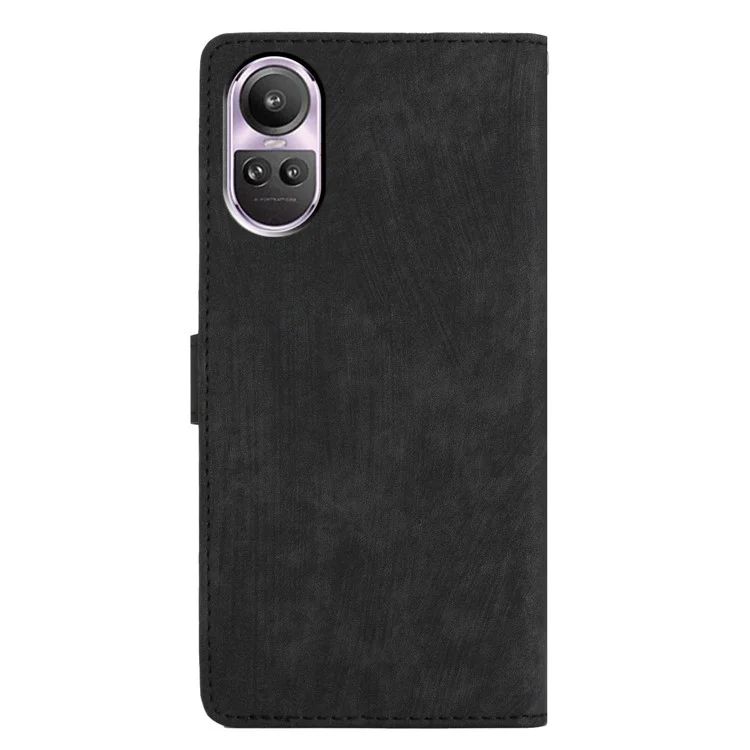 Для Oppo Reno10 5G (глобальный) / Reno10 Pro 5G (глобальный) Чехол Цветная телефонная кожаная крышка - черный