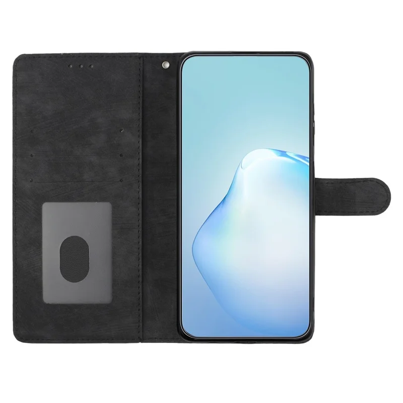 Per Samsung Galaxy A05 4G Case PU Pelle Folding Stand Colore Solido Cover per Telefono - Nero