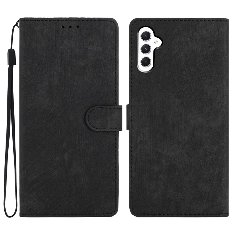Für Samsung Galaxy A05s 4G Case Skin-touch Feeling PU Leder Handyhülle - Schwarz