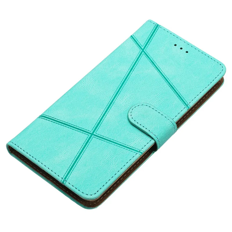 For Honor X6a 4G Phone Leather Case Stand Wallet Crazy Horse Texture Imprinted Lines Cover - Green