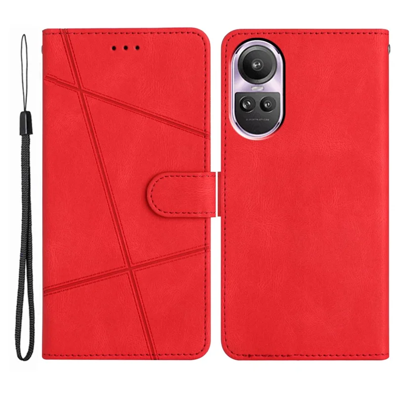 Per Oppo Reno10 5G (Globale) / Reno10 Pro 5G (Globale) Custodia in pelle con texture a cavallo pazzo - Rosso