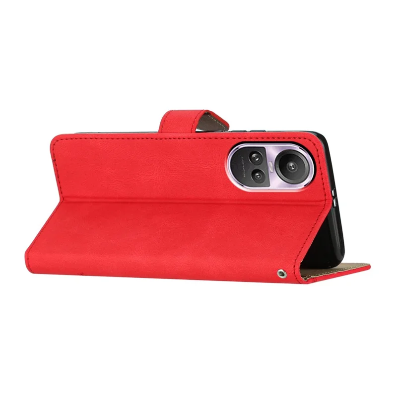 Per Oppo Reno10 5G (Globale) / Reno10 Pro 5G (Globale) Custodia in pelle con texture a cavallo pazzo - Rosso