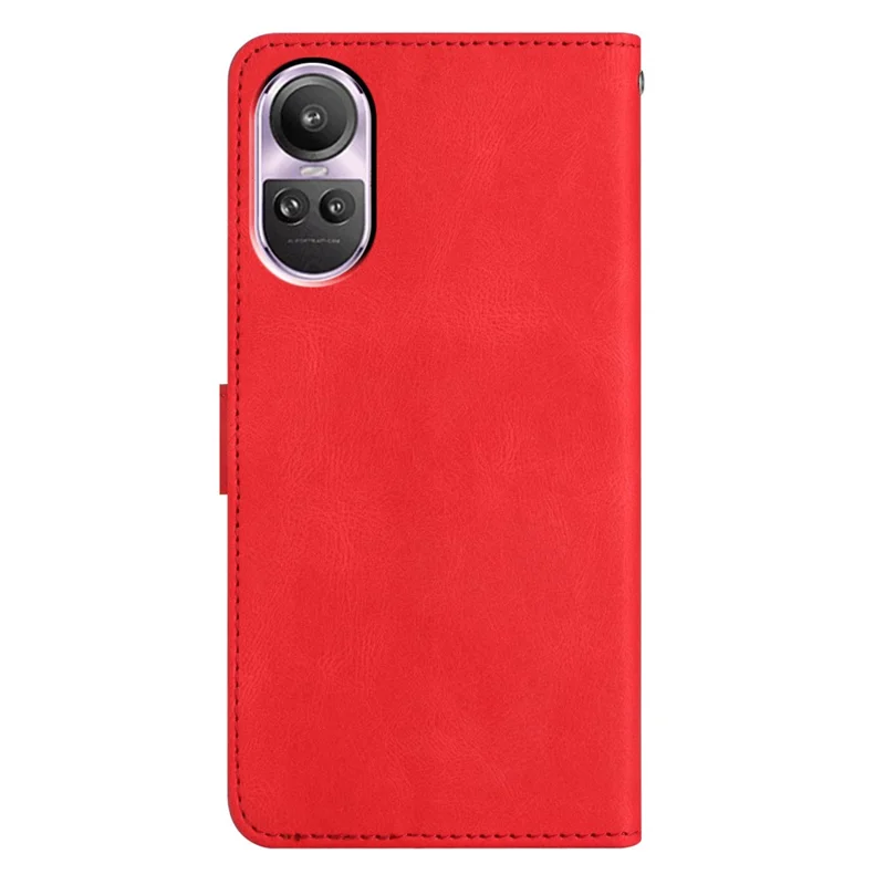 Per Oppo Reno10 5G (Globale) / Reno10 Pro 5G (Globale) Custodia in pelle con texture a cavallo pazzo - Rosso