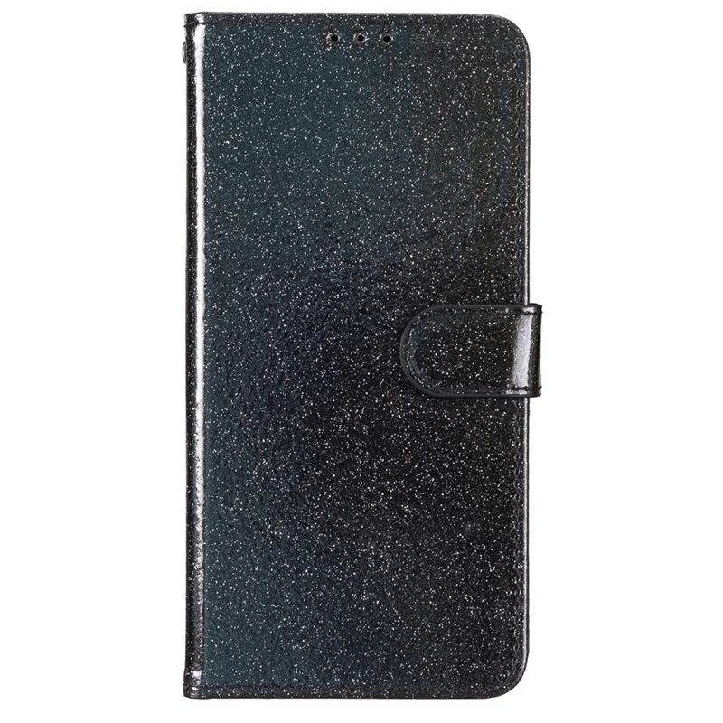 For Huawei Mate 60 Glitter PU Leather Case Anti-scratch Wallet Stand Phone Cover - Black