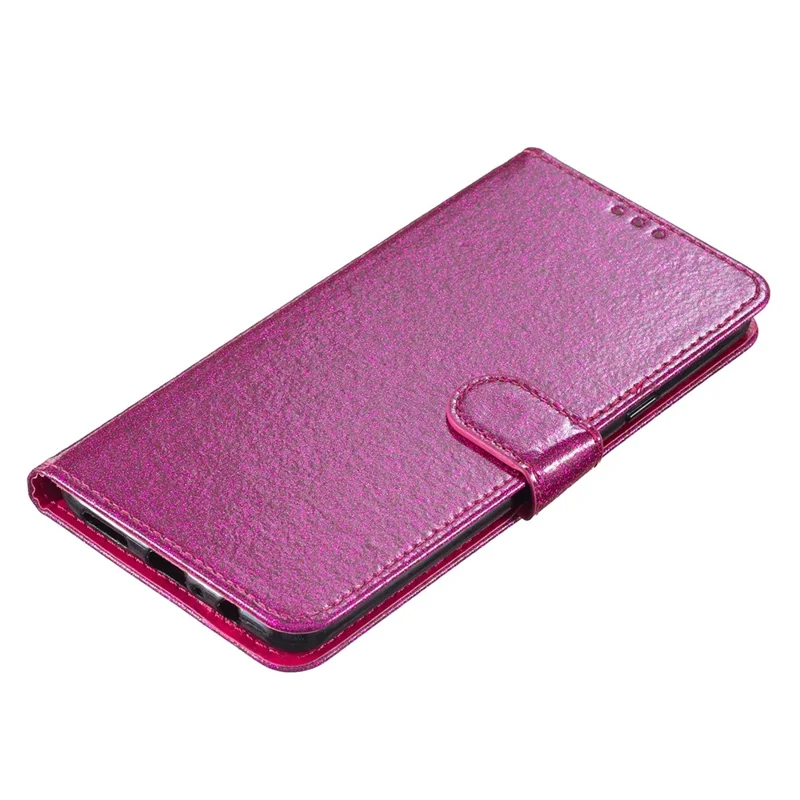 For Huawei Mate 60 Pro Glittery PU Leather Phone Case Anti-fall Wallet Stand Cover - Rose