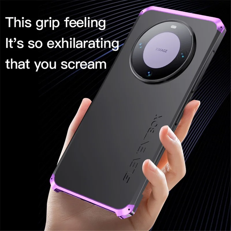 ELEMENT BOX For Huawei Mate 60 Case Metal+PC+Silicone Ultra Slim Shockproof Phone Cover - Black / Red