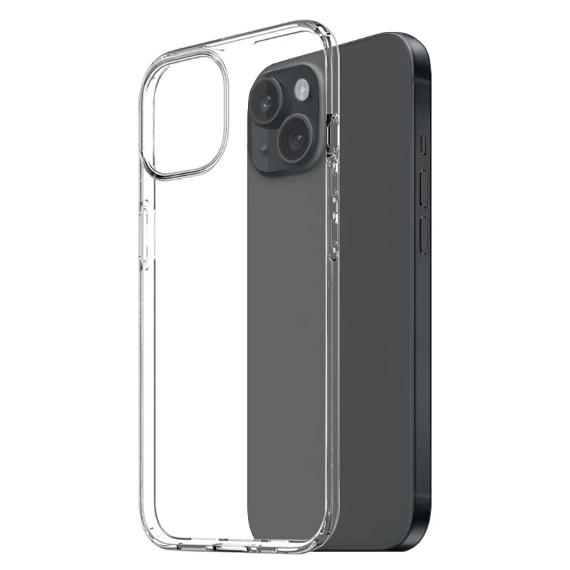 NORTHJO 3 in 1 TPU Cover for iPhone 15 Plus Case with HD Tempered Glass Screen Protector / Camera Lens Film