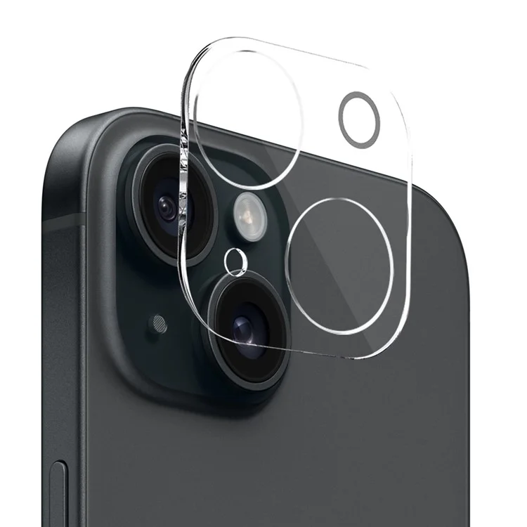 NORTHJO 3 in 1 Clear Case for iPhone 15 Case with HD Tempered Glass Screen Protector / Camera Lens Film