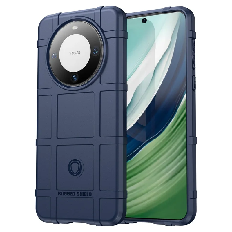 För Huawei Mate 60 Skal Mot Repor Fyrkantsrutigt Mönster TPU Mobilskydd - Blå