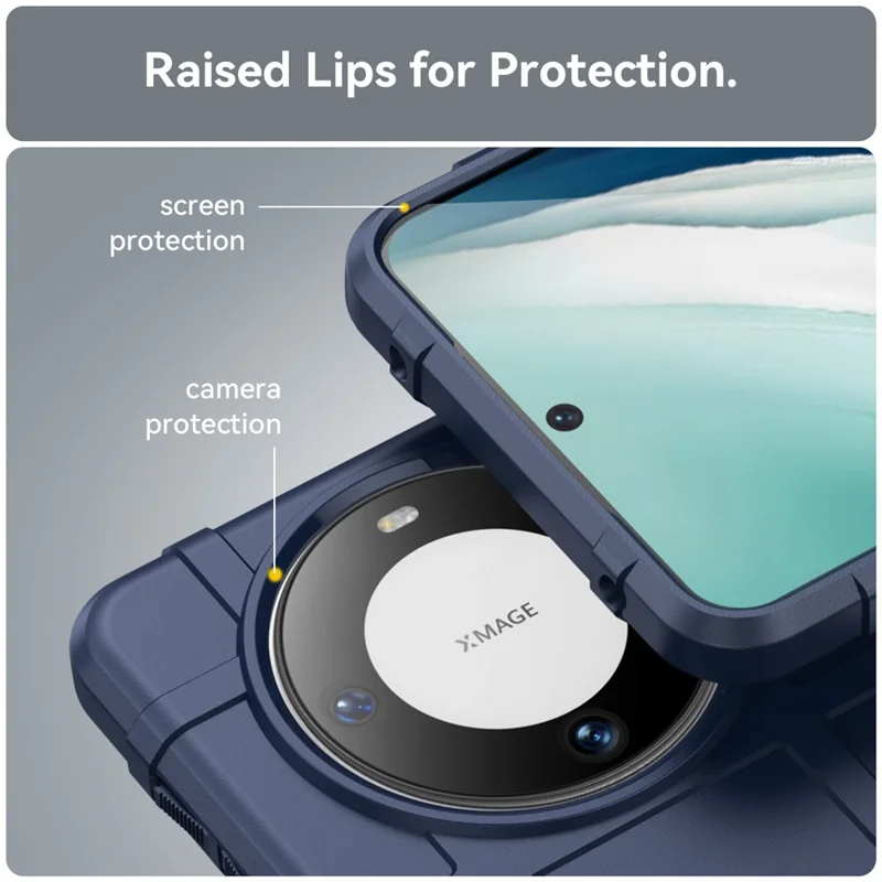 För Huawei Mate 60 Skal Mot Repor Fyrkantsrutigt Mönster TPU Mobilskydd - Blå