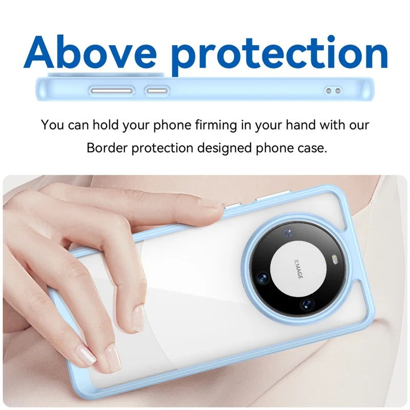 For Huawei Mate 60 Cover Stødfast TPU+Acryl Telefonbeskyttelse - Blå
