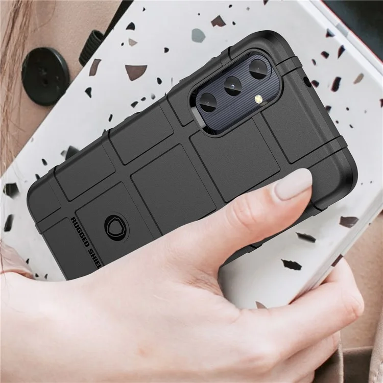 Per Samsung Galaxy A05s 4G Case TPU Cell Phone Cover Square Grid Texture Protector - Nero