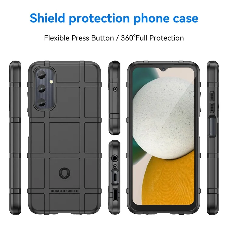Per Samsung Galaxy A05s 4G Case TPU Cell Phone Cover Square Grid Texture Protector - Nero