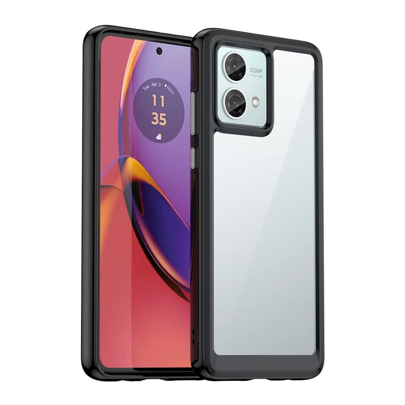 Per Motorola Moto G84 5G Case TPU + Acrylic Protective Phone Cover - Nero