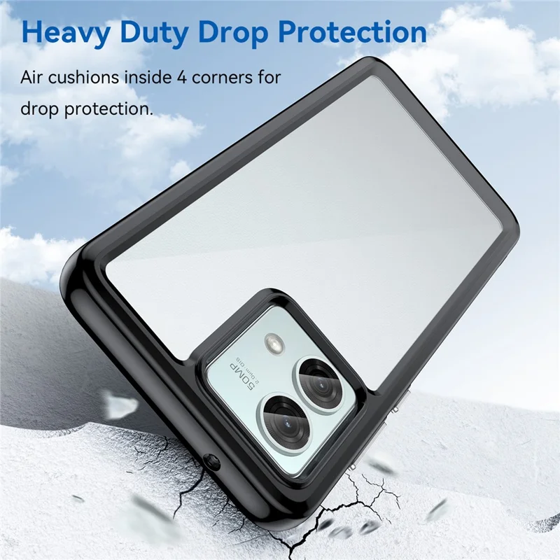 Per Motorola Moto G84 5G Case TPU + Acrylic Protective Phone Cover - Nero