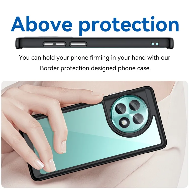 For OnePlus Ace 2 Pro 5G Case Anti-drop Cell Phone Back Cover - Black