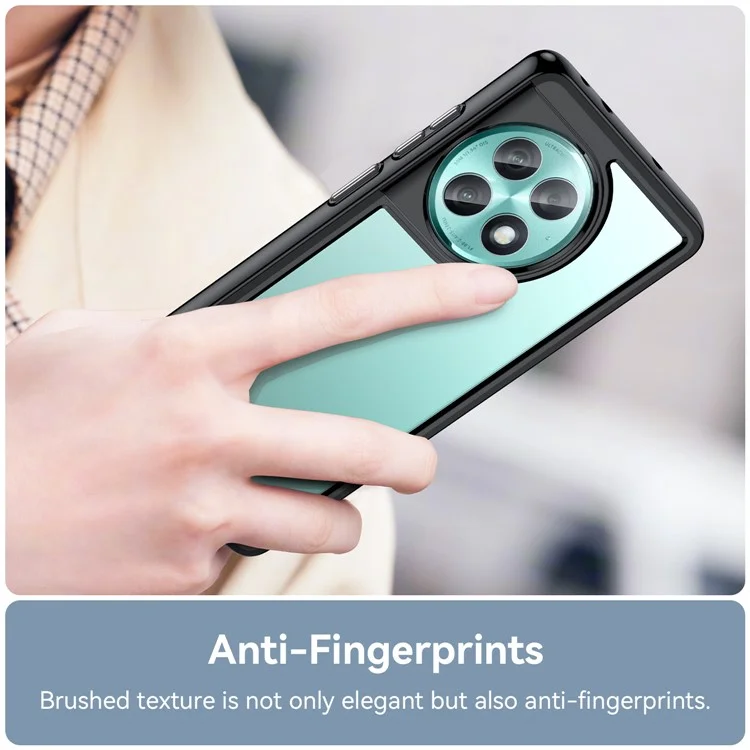 For OnePlus Ace 2 Pro 5G Case Anti-drop Cell Phone Back Cover - Black