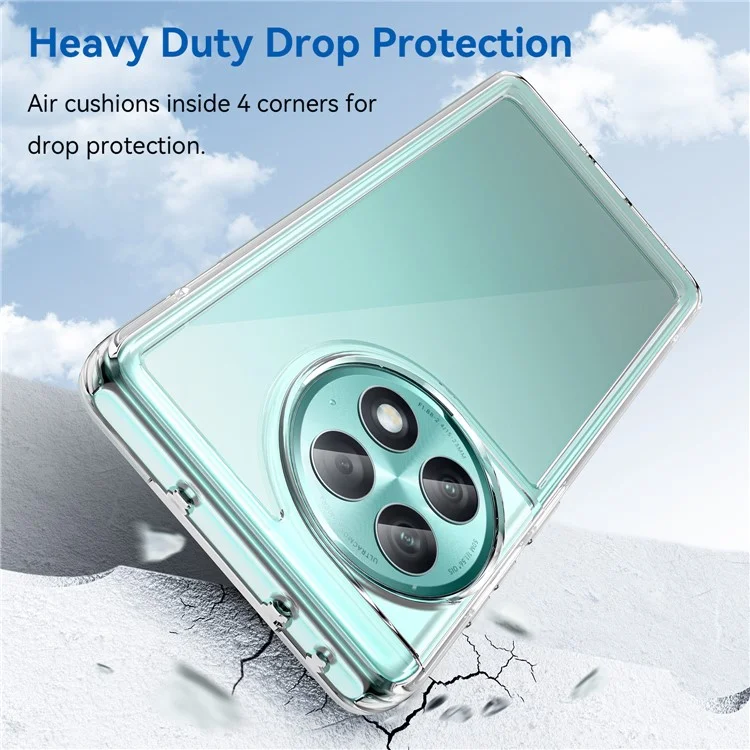 For OnePlus Ace 2 Pro 5G Case Anti-drop Cell Phone Back Cover - Transparent