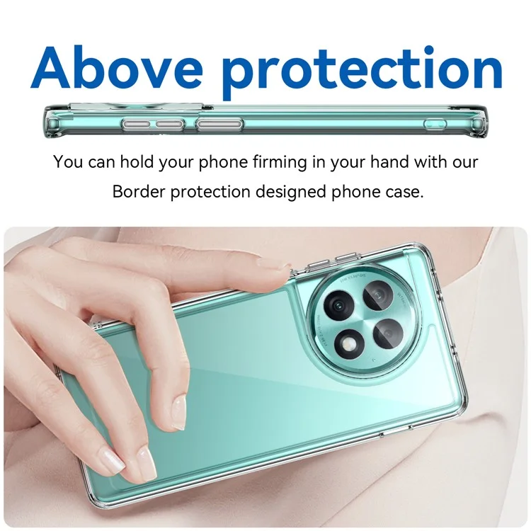 For OnePlus Ace 2 Pro 5G Case Anti-drop Cell Phone Back Cover - Transparent