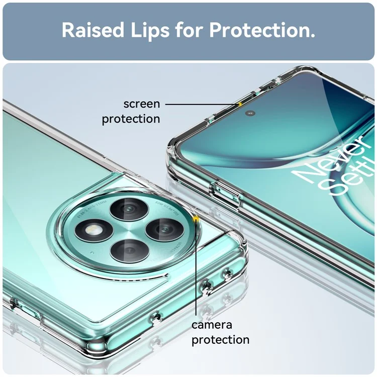 For OnePlus Ace 2 Pro 5G Case Anti-drop Cell Phone Back Cover - Transparent