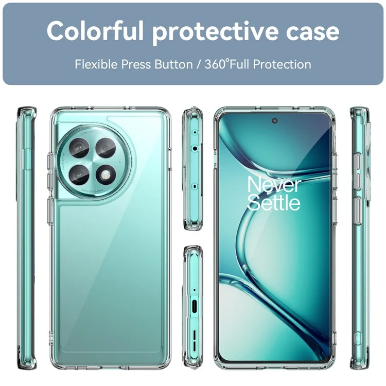 For OnePlus Ace 2 Pro 5G Case Anti-drop Cell Phone Back Cover - Transparent