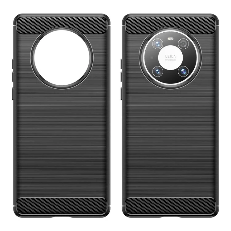 Per Huawei Mate 40e Pro / Mate 40 Pro 5G / Copertina Per Cellulare TPU Spazzolata Anti-graffio da 4G Case - Nero