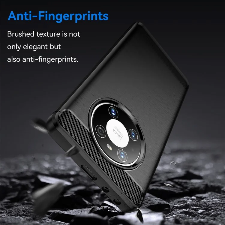 Para Huawei Mate 40E Pro / Mate 40 Pro 5G / 4G Capa Anti-arranhões Escovada TPU Capa de Telefone Celular - Preto