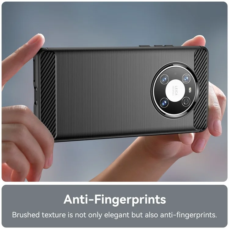 Para Huawei Mate 40E Pro / Mate 40 Pro 5G / 4G Capa Anti-arranhões Escovada TPU Capa de Telefone Celular - Preto