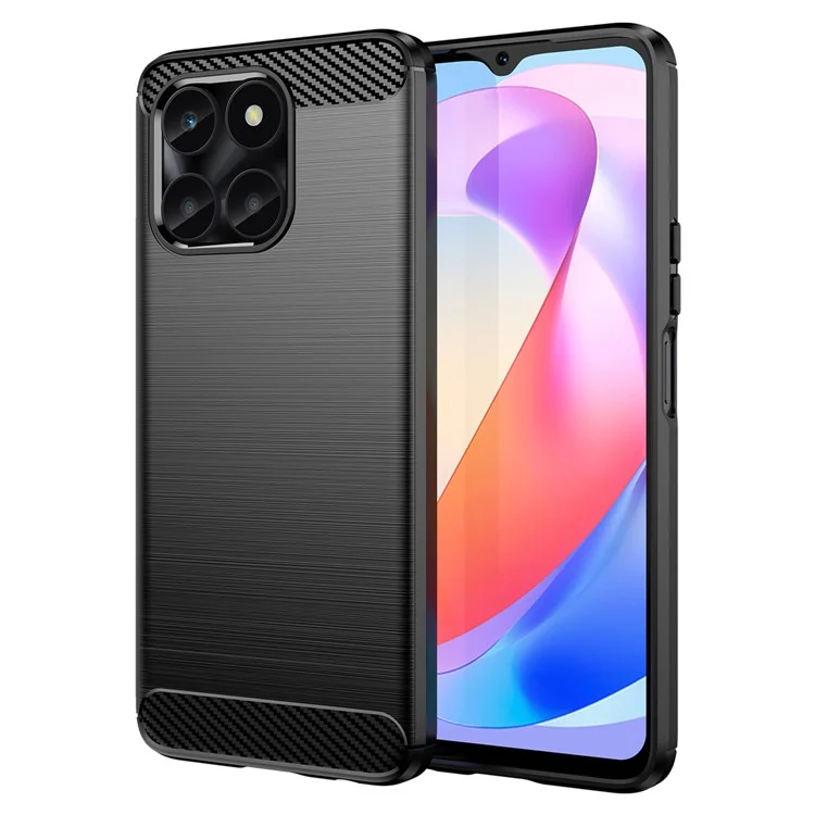 For Honor X6a 4G Case Dustproof Brushed Soft TPU Mobile Phone Cover - Preto