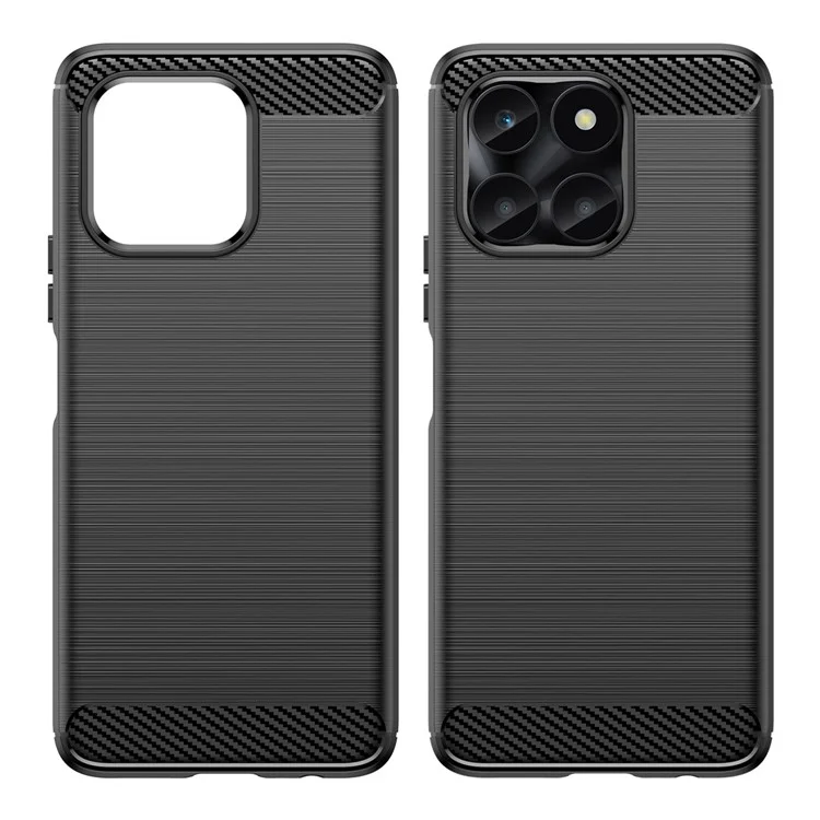For Honor X6a 4G Case Dustproof Brushed Soft TPU Mobile Phone Cover - Preto