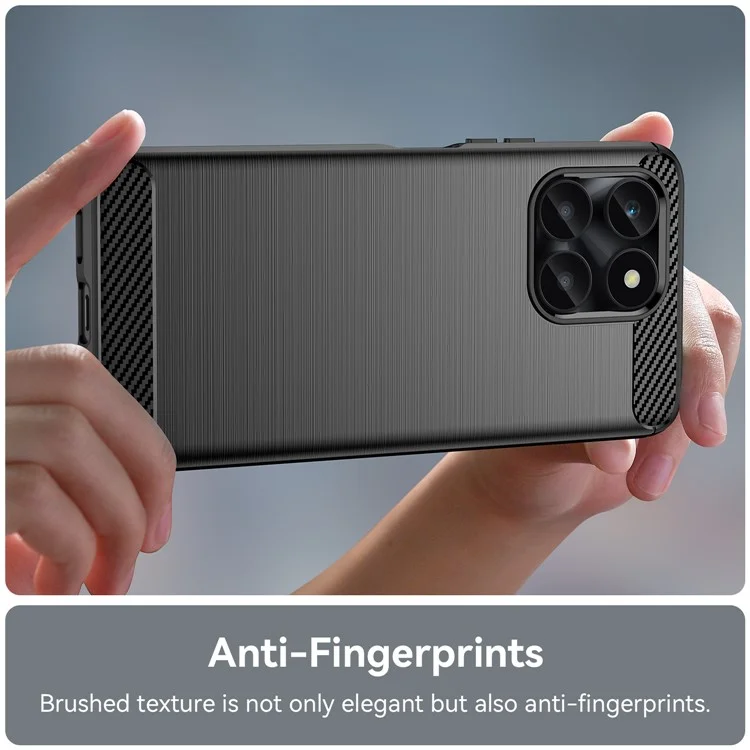 For Honor X6a 4G Case Dustproof Brushed Soft TPU Mobile Phone Cover - Preto