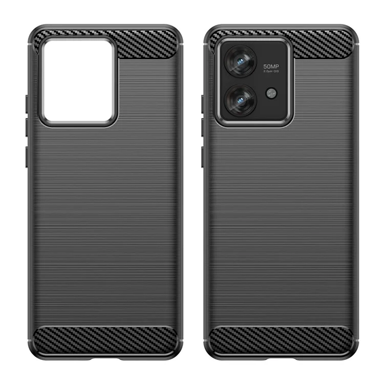 TPU-Handy-Schale für Motorola Edge 40 Neo 5G-Gehäuse, Kohlefaser-Textur, Abdeckung - Schwarz