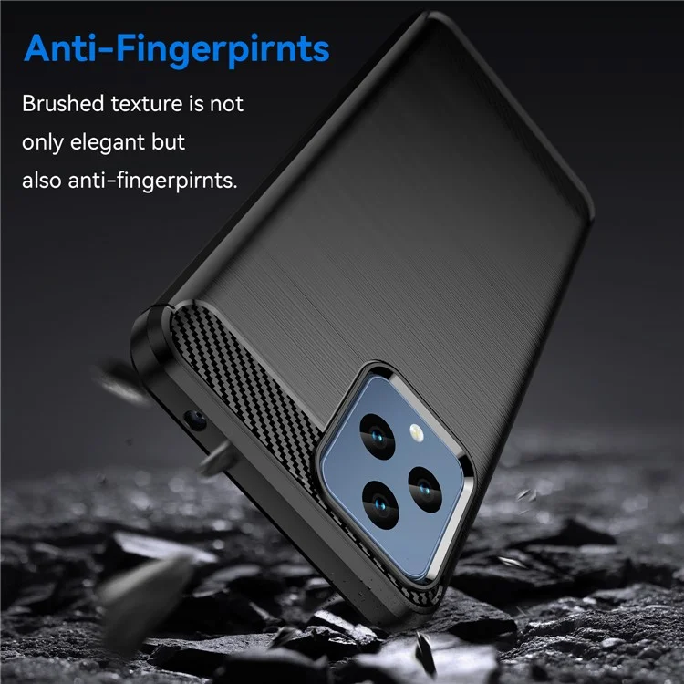 Per T-Mobile T Phone 5G / REVVL 6 5G / REVVL 6x 5G Case Soft TPU Carbon Fiber Texture Phone Cover - Nero