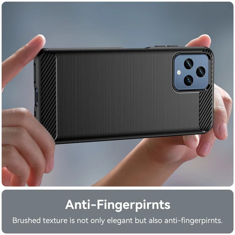 Per T-Mobile T Phone 5G / REVVL 6 5G / REVVL 6x 5G Case Soft TPU Carbon Fiber Texture Phone Cover - Nero