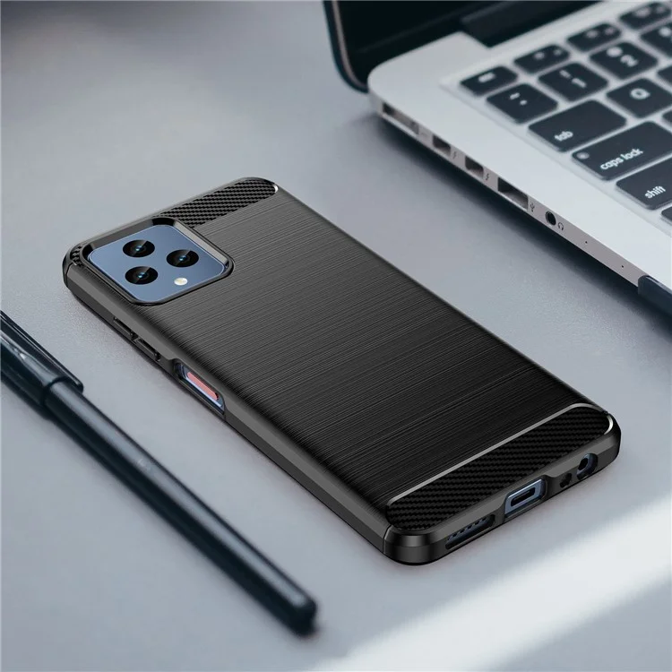 Per T-Mobile T Phone 5G / REVVL 6 5G / REVVL 6x 5G Case Soft TPU Carbon Fiber Texture Phone Cover - Nero