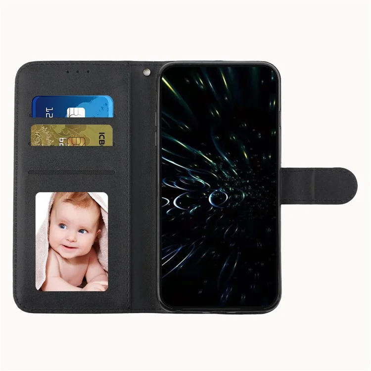 Per Oppo A58 4G Case Custodia antiurto in pelle PU con supporto magnetico - Nero
