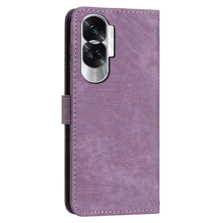 For Honor 90 Lite 5G / X50i 5G Custodia Wallet in Pelle con Cinturino per Spalla - Viola